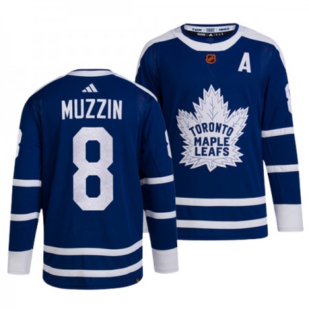 Dresovi Toronto Maple Leafs Jake Muzzin 8 Adidas 2022-23 Reverse Retro 2.0 Plava Authentic - Muške Dresovi Toronto Maple Leafs Jake Muzzin 8 Adidas 2022-23 Reverse Retro 2.0 Plava Authentic - Muške